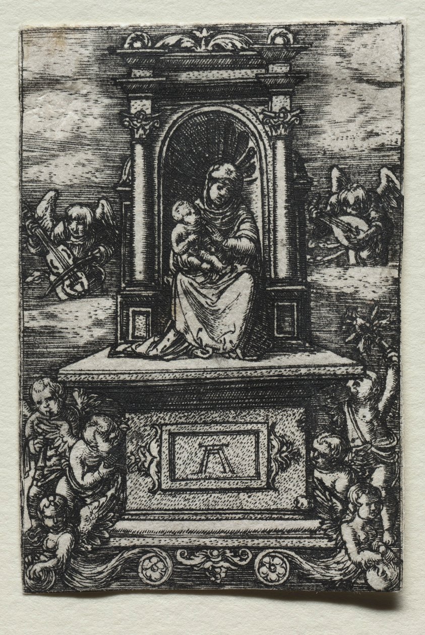 Den vakre jomfruen av Ratisbon på et alter, like etter 1520. av Albrecht Altdorfer