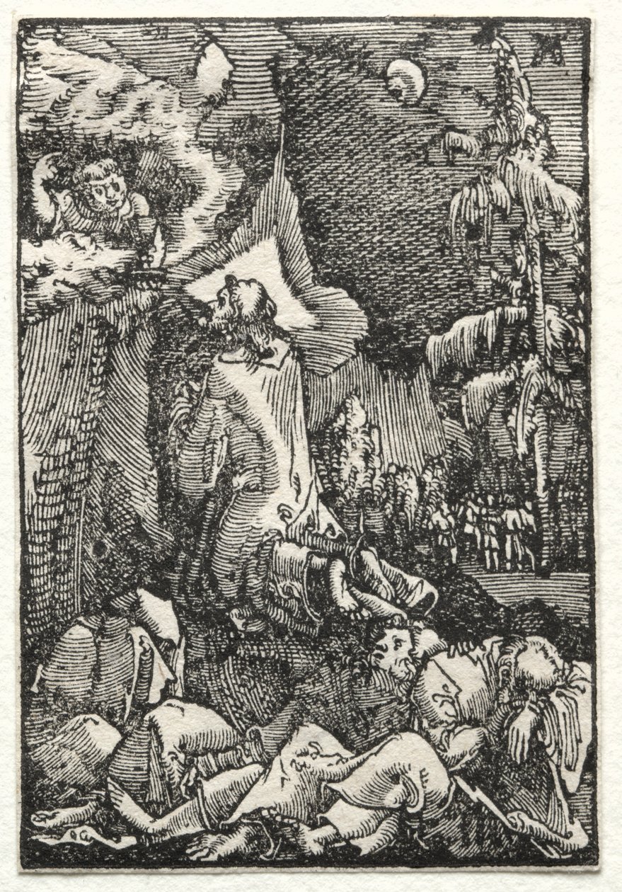 Menneskets fall og forløsning: Kirst på Oljeberget, ca. 1515. av Albrecht Altdorfer