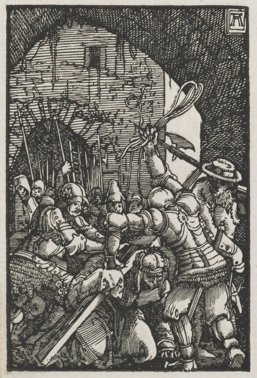 Menneskets fall og forløsning: Kristus som bærer korset av Albrecht Altdorfer