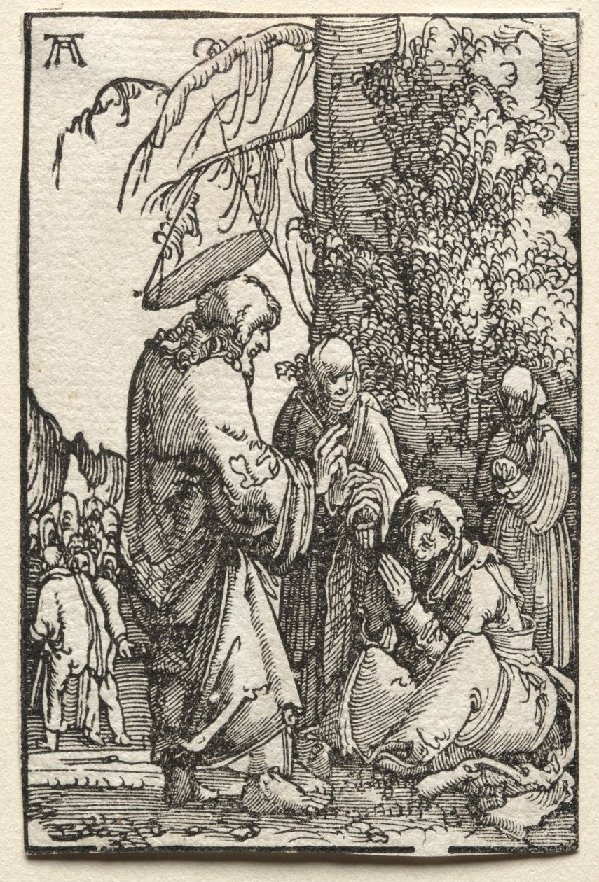 Menneskets fall og forløsning: Kristus tar avskjed med sin mor før lidenskapen, ca. 1515. av Albrecht Altdorfer