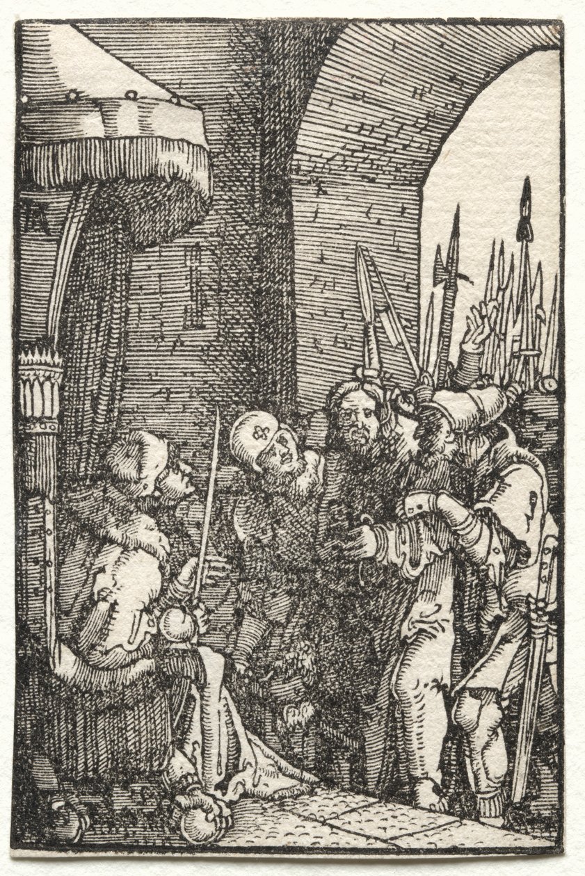 Menneskets fall og forløsning: Kristus før Pilatus, ca. 1515. av Albrecht Altdorfer
