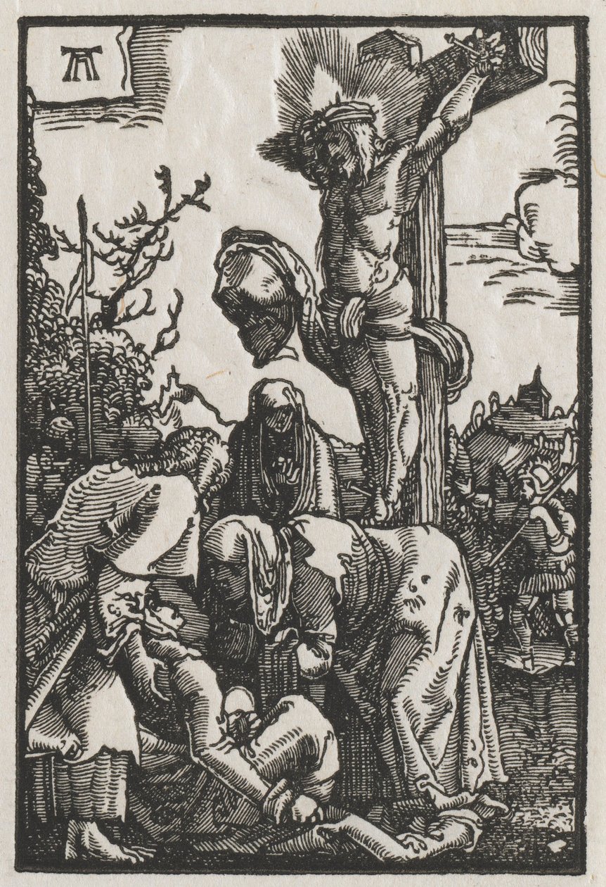 Menneskets fall og forløsning: Kristus på korset, ca. 1515. av Albrecht Altdorfer