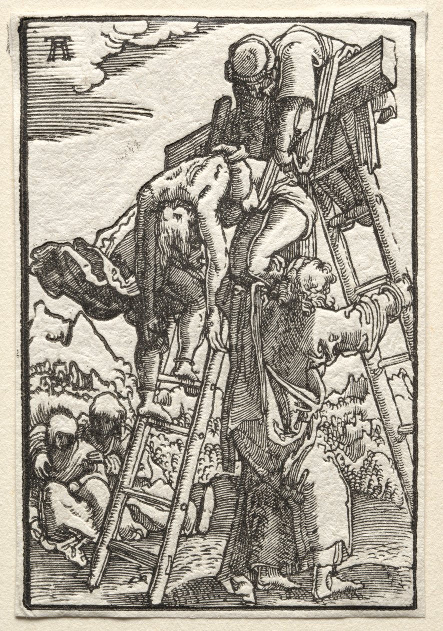 Menneskets fall og forløsning: Nedstigning fra korset, ca. 1515. av Albrecht Altdorfer