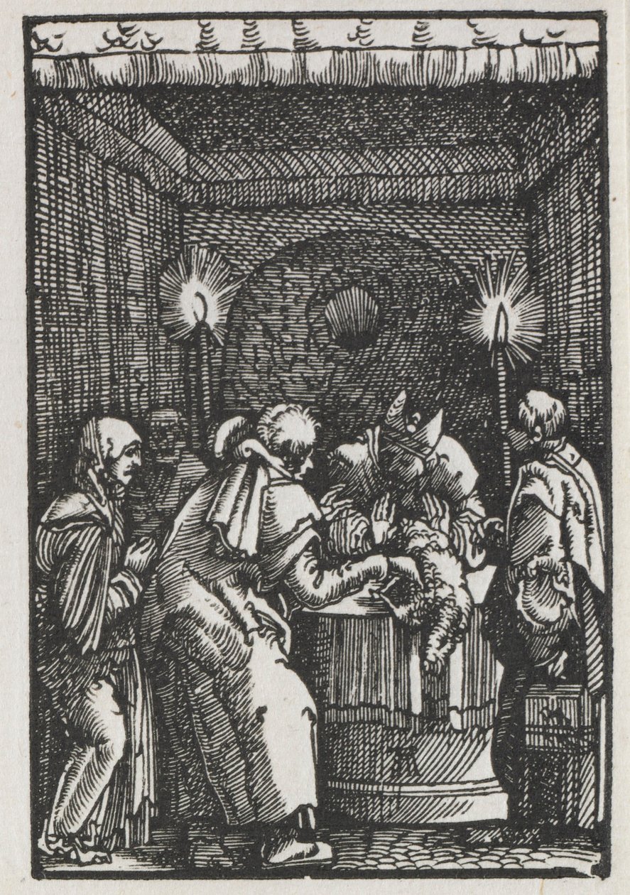 Menneskets fall og forløsning: Joachims offer forkastet av ypperstepresten, ca. 1515. av Albrecht Altdorfer