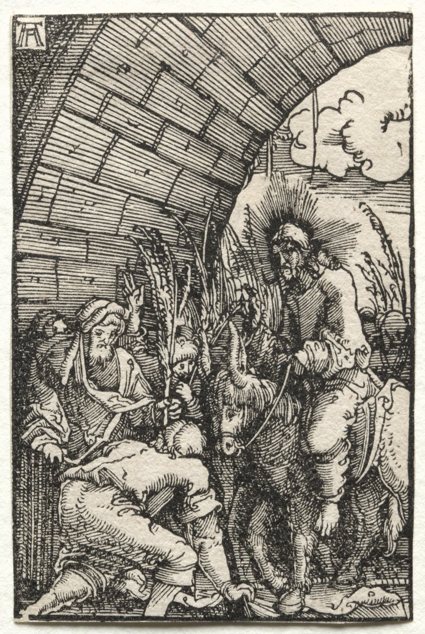 Menneskets fall og forløsning: Inntoget i Jerusalem, ca. 1515. av Albrecht Altdorfer