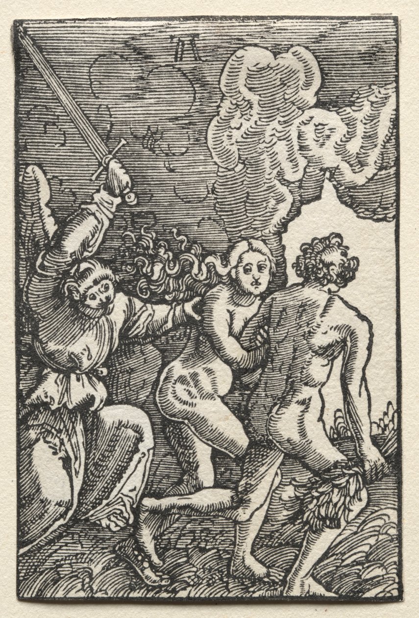 Menneskets fall og forløsning: Utvisningen fra Eden av Albrecht Altdorfer
