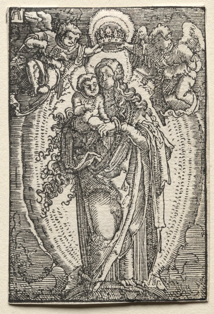 Menneskets fall og forløsning: Jomfruen som himmelens dronning, ca. 1515. av Albrecht Altdorfer
