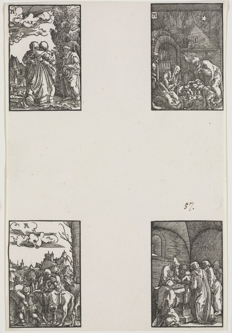 Menneskets fall og forløsning, ca. 1515. av Albrecht Altdorfer
