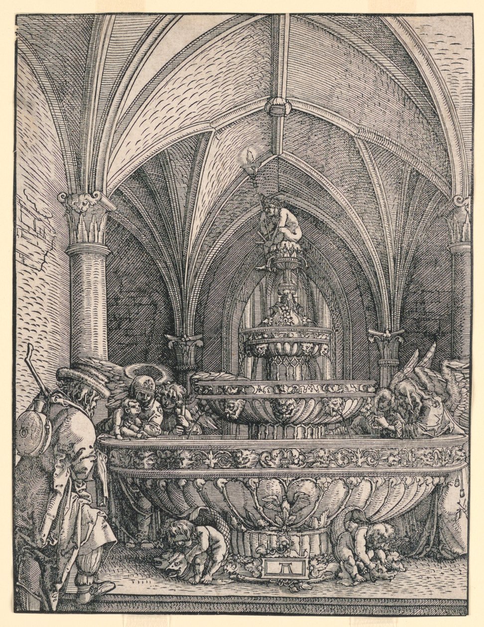 Den hellige familie på flukt til Egypt av Albrecht Altdorfer