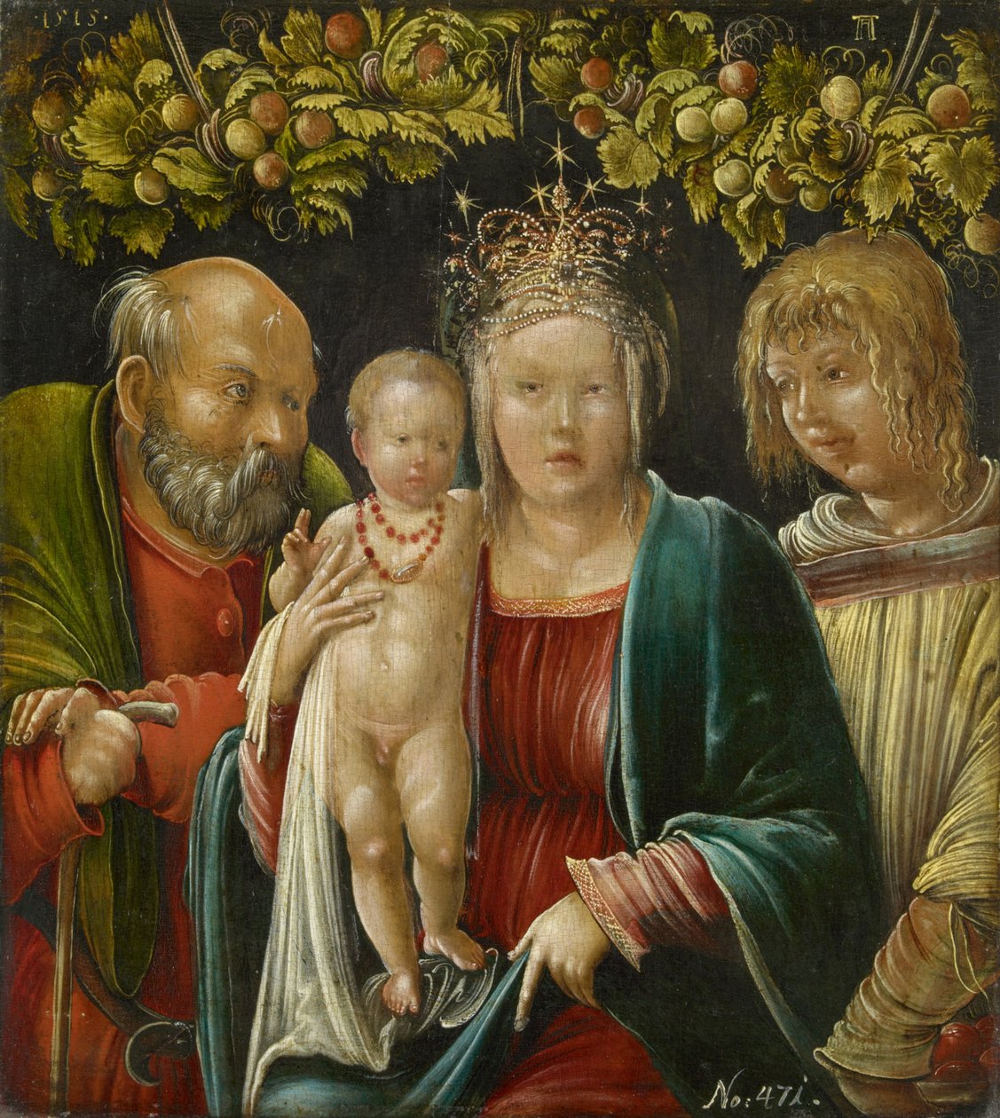 Den hellige familie med den hellige Agapitus, 1515 av Albrecht Altdorfer