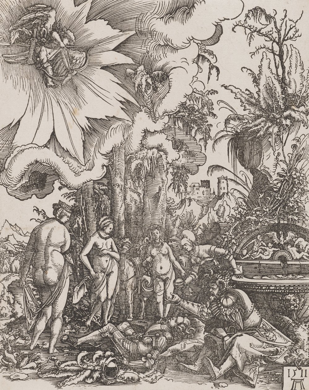 Dommen av Paris, 1511 av Albrecht Altdorfer