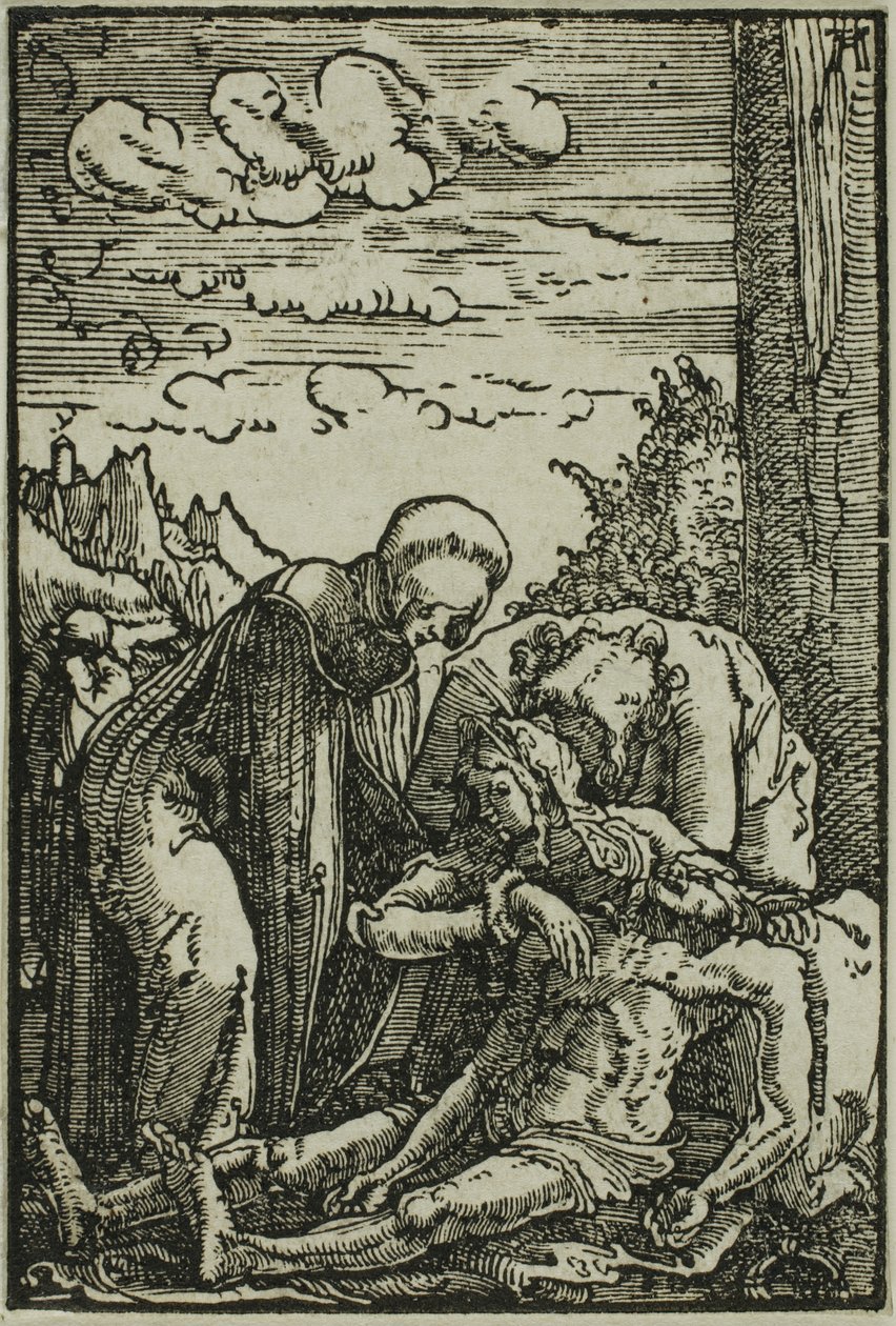 Jomfruens klagesang, fra Menneskets syndefall og forløsning av Albrecht Altdorfer