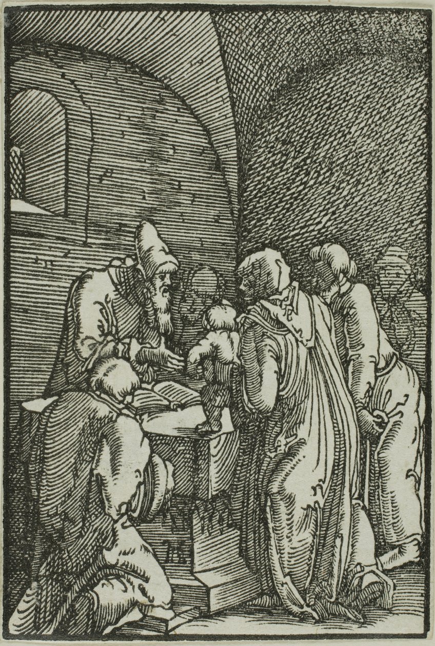 Presentasjonen i tempelet, fra Menneskets syndefall og forløsning av Albrecht Altdorfer