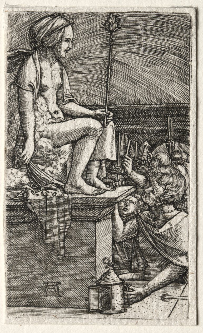 Den romerske kurtisanen eller The Revenge of the Sorcerer Virgil av Albrecht Altdorfer