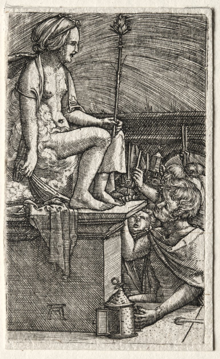 Den romerske kurtisanen eller The Revenge of the Sorcerer Virgil, 1520-1526. av Albrecht Altdorfer