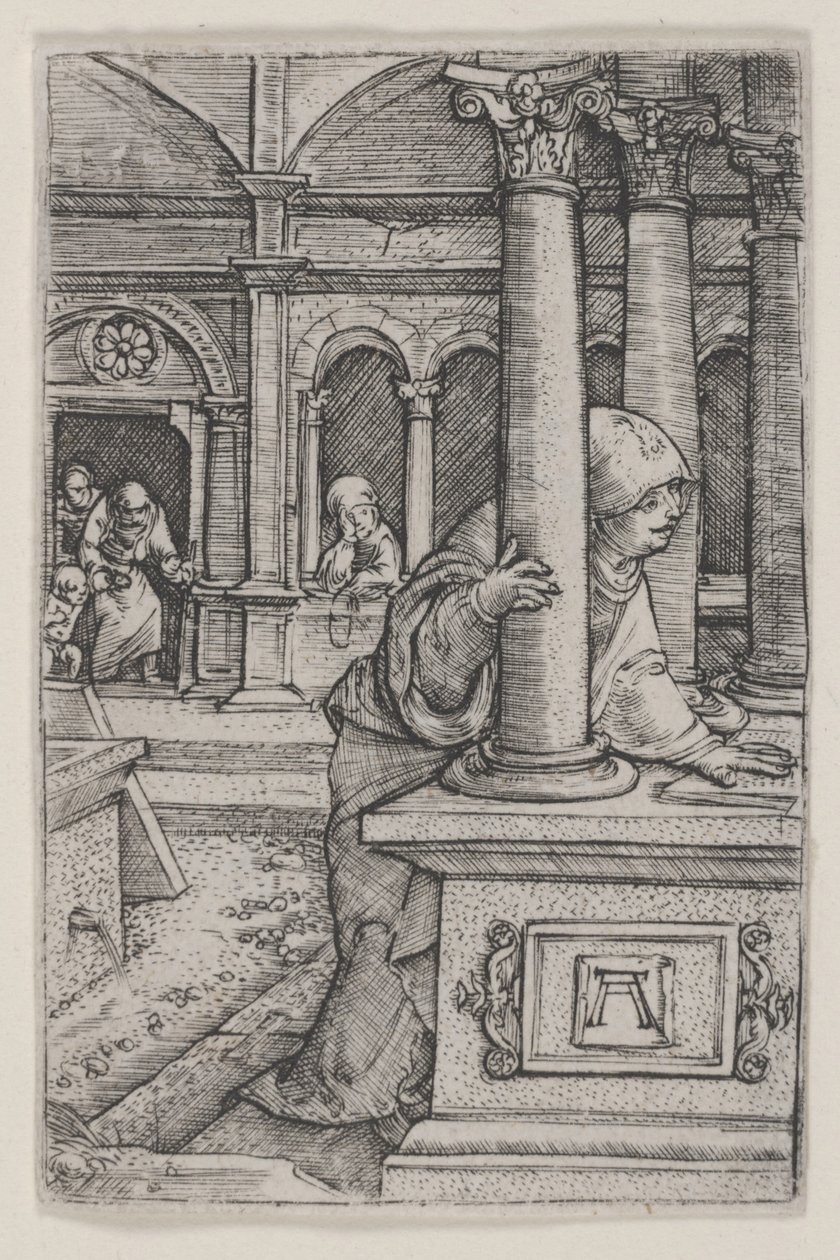 Jomfruen søker Jesus i tempelet av Albrecht Altdorfer