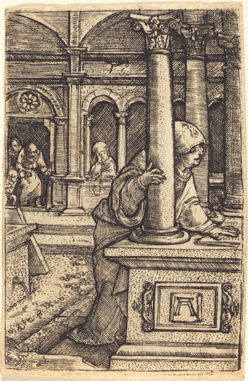Jomfruen søker Jesus i tempelet av Albrecht Altdorfer