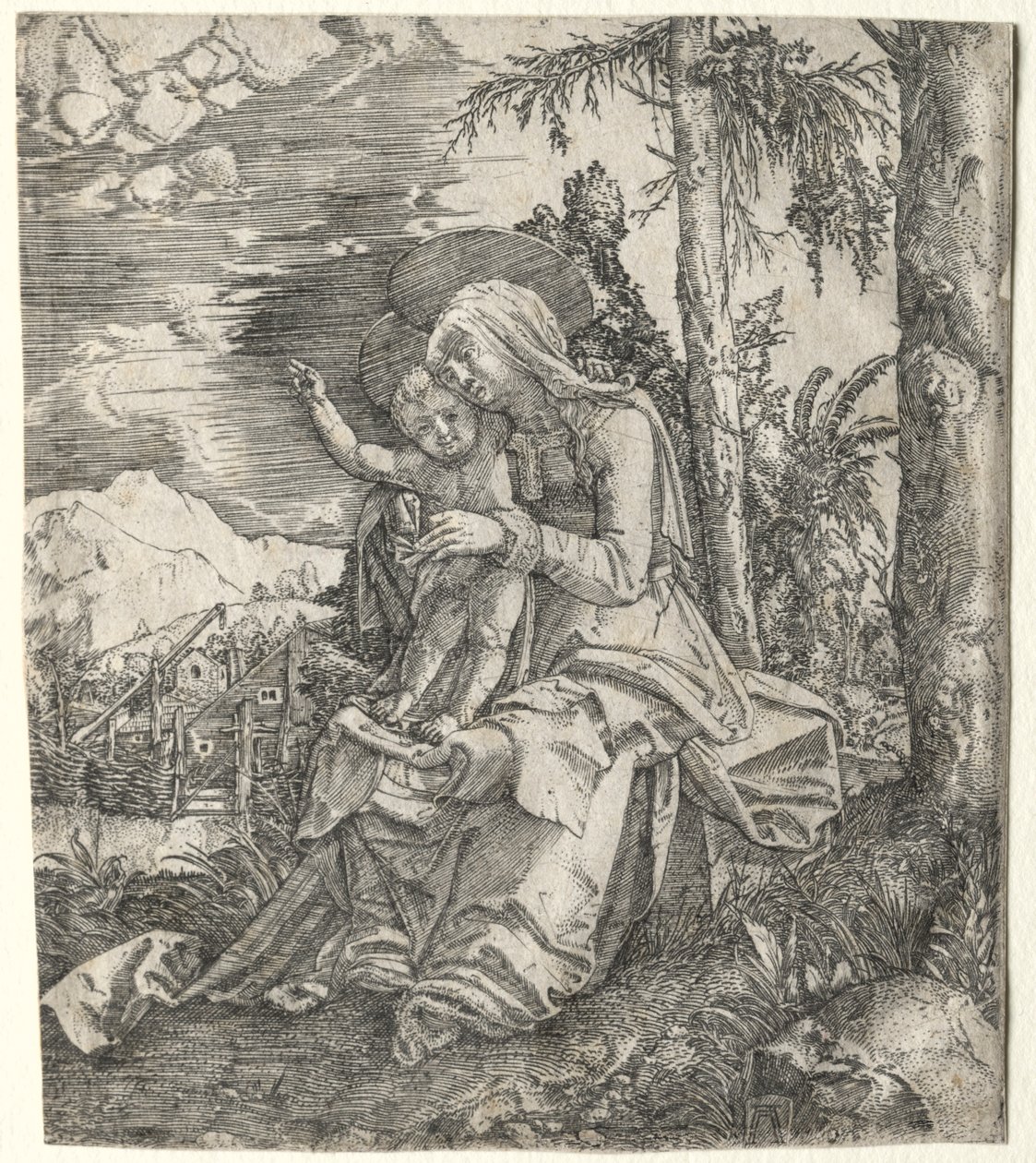 Jomfruen i et landskap, ca. 1515. av Albrecht Altdorfer