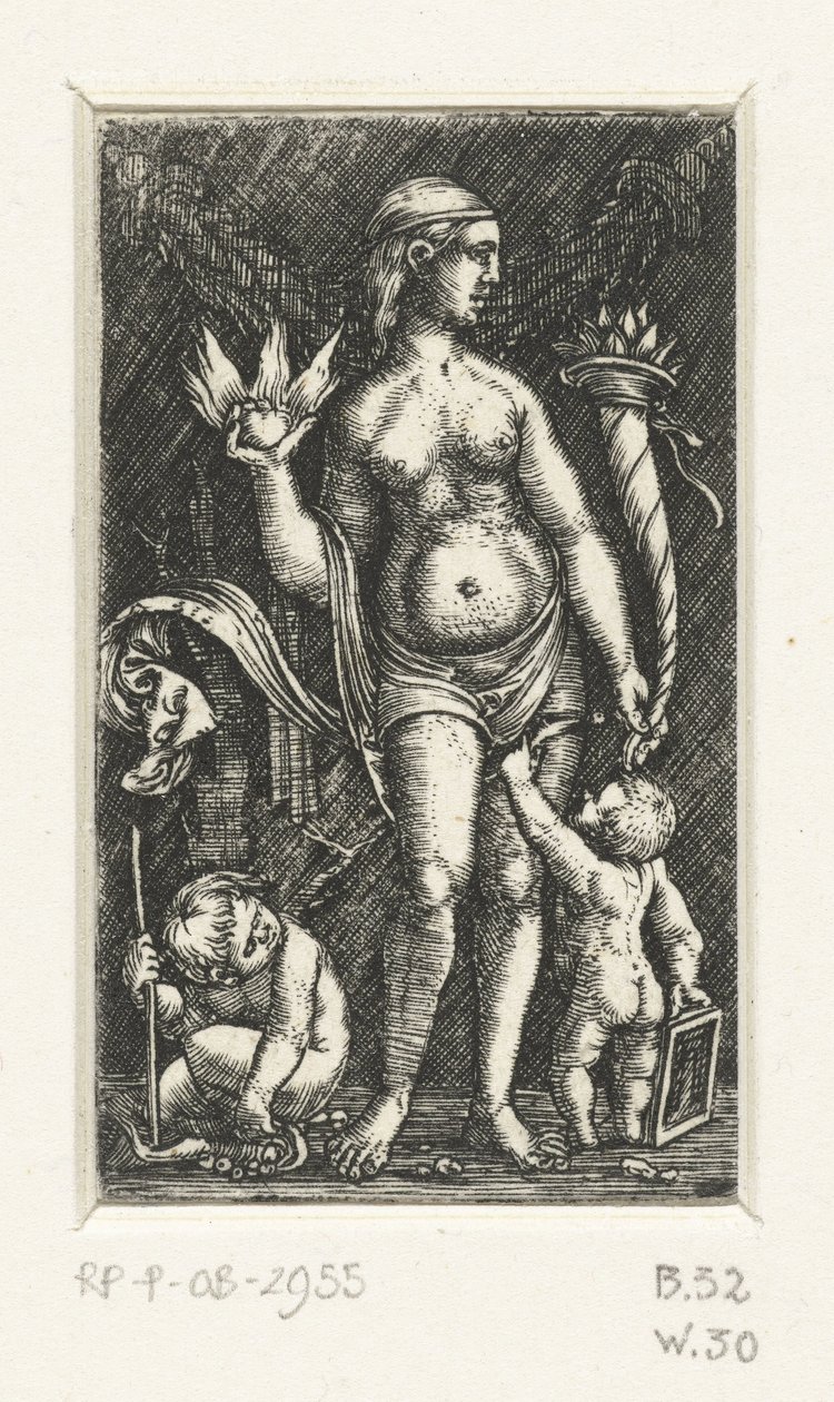 Venus med to putti av Albrecht Altdorfer