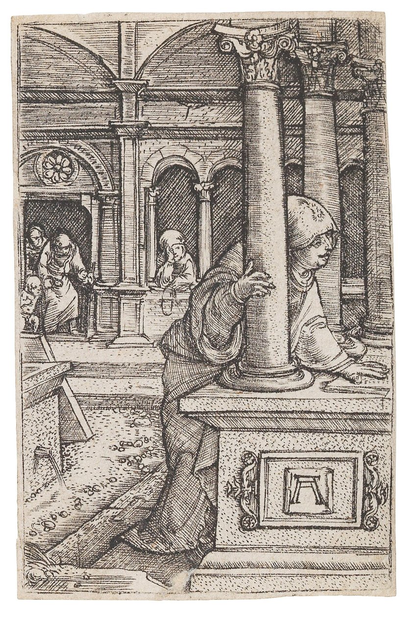 Jomfru Maria søker etter den tolv år gamle Jesus i tempelet, ca. 1519. av Albrecht Altdorfer