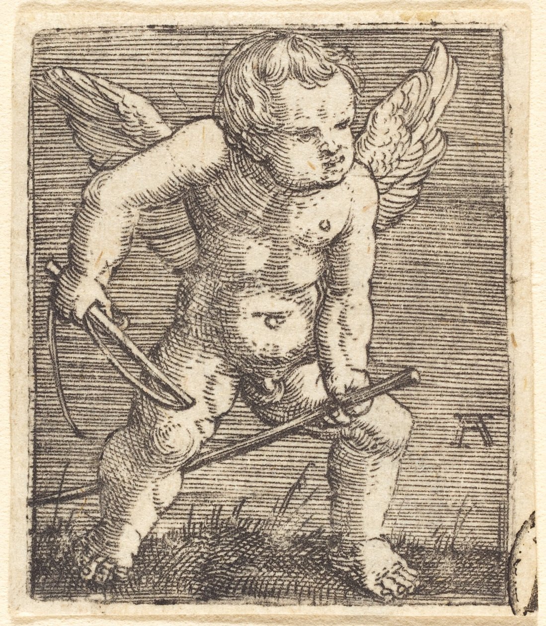 Winged Genii med hobbyhest og pisk av Albrecht Altdorfer