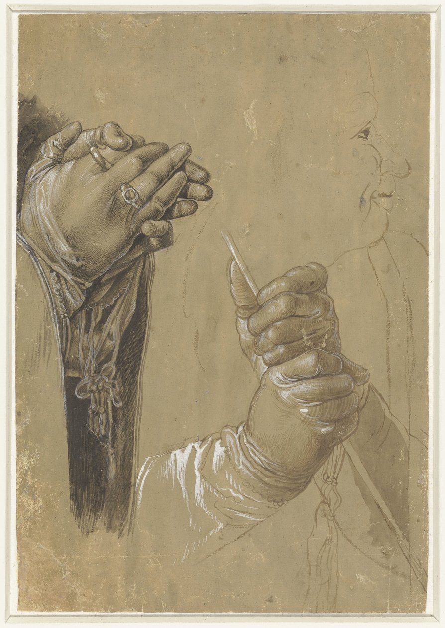Hender og et profilhode av Albrecht Dürer (possibly)