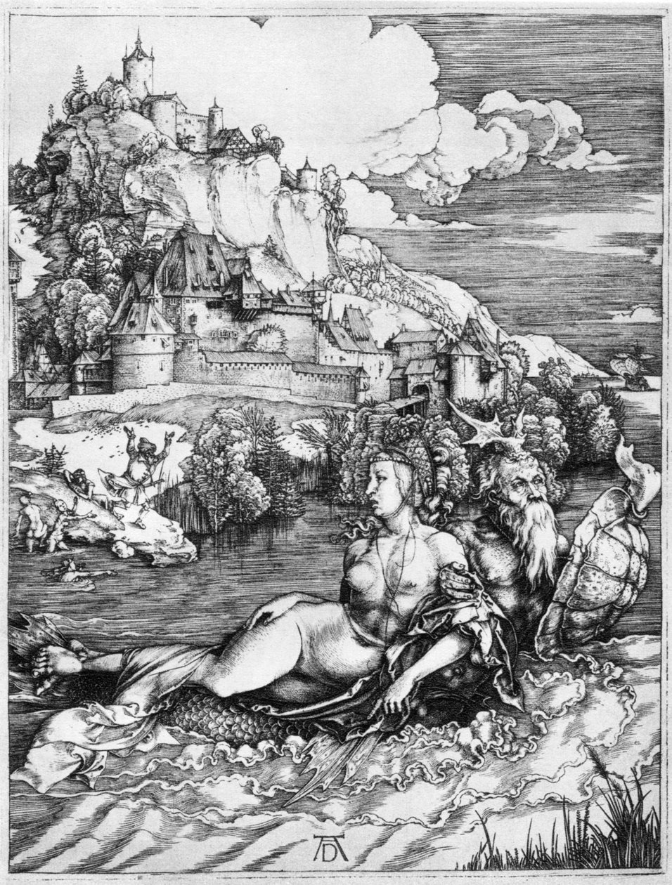 Et sjømonster som bærer bort en prinsesse, 1500, 1936 av Albrecht Dürer