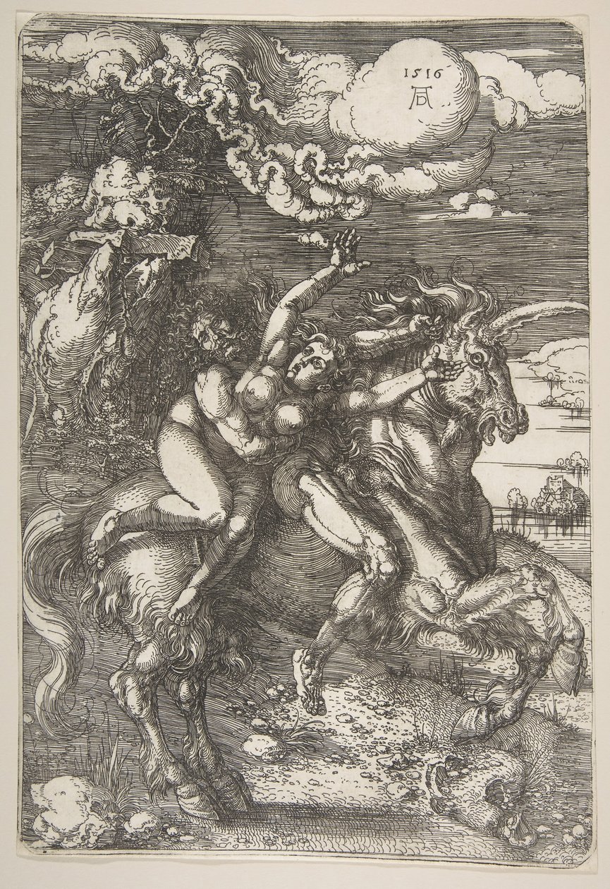 Bortføring av Proserpine.n.d. av Albrecht Dürer