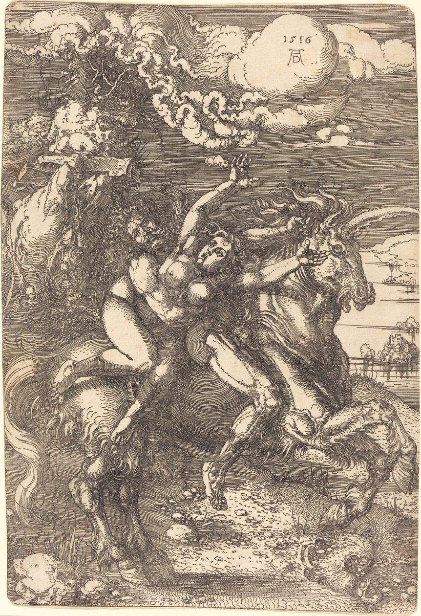 Bortføring på en enhjørning av Albrecht Dürer