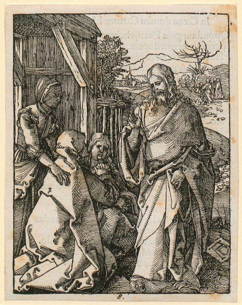 Kristi avskjed med sin mor, blad 8 i serien «Den lille tresnittpasjonen» av Albrecht Dürer