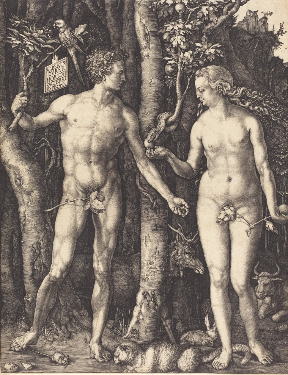 Adam og Eva, 1504. av Albrecht Dürer