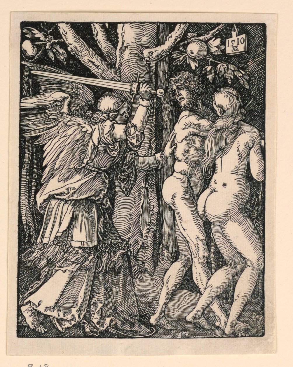 Adam og Eva utvist fra paradis, fra The Little Passion-serien av Albrecht Dürer