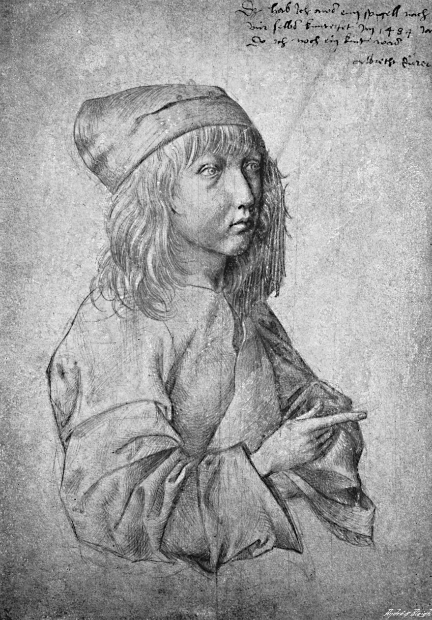 Albrecht Durer i en alder av tretten. Fra en tegning av ham selv, 1484, 1906. av Albrecht Dürer