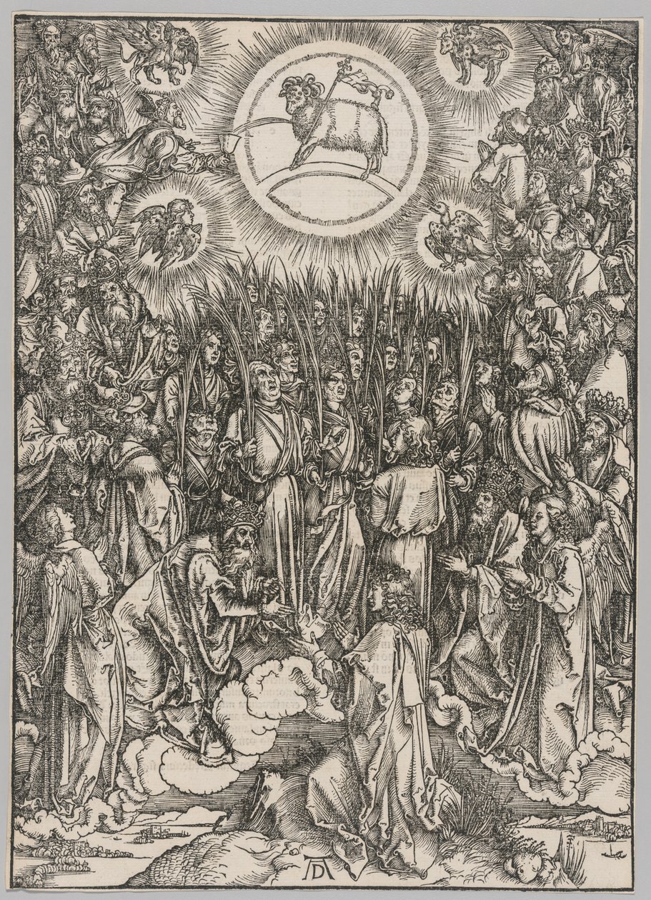 Apokalypse: Lammets tilbedelse – de utvalgtes salme av Albrecht Dürer