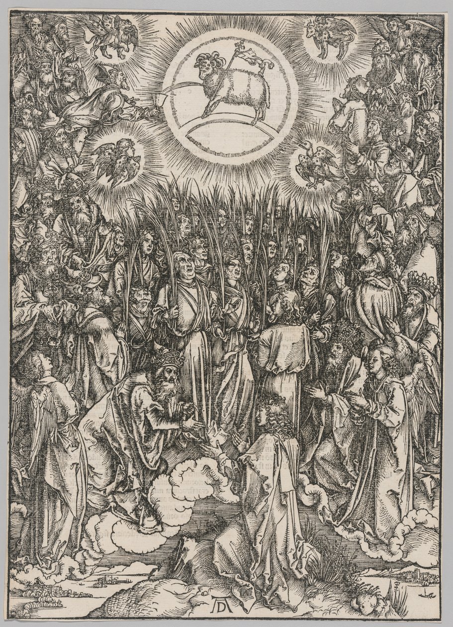 Apokalypse: Lammets tilbedelse – de utvalgtes salme av Albrecht Dürer