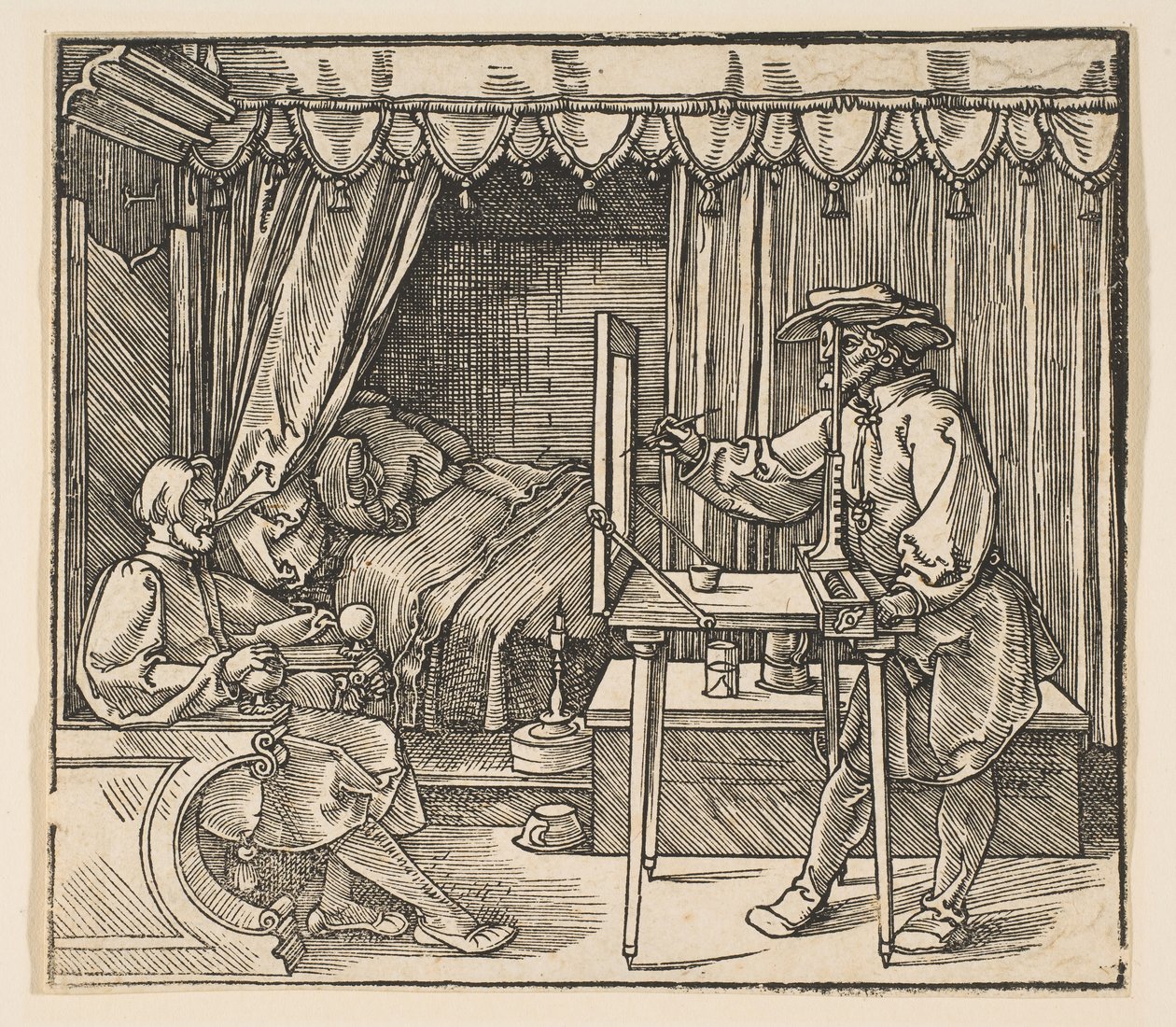 Kunstner tegner et portrett av en mann.a.n.d. av Albrecht Dürer