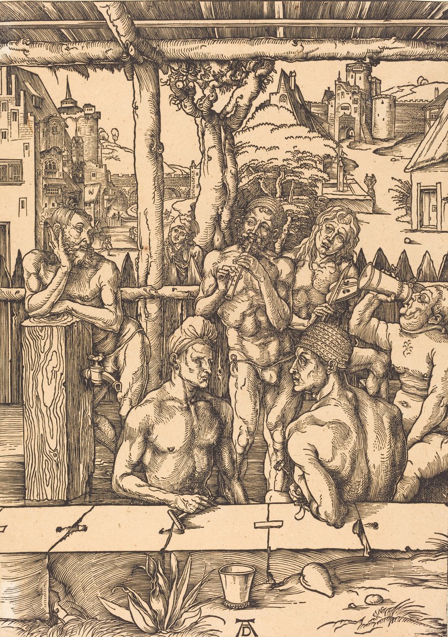Badehus, ca. 14961497. av Albrecht Dürer
