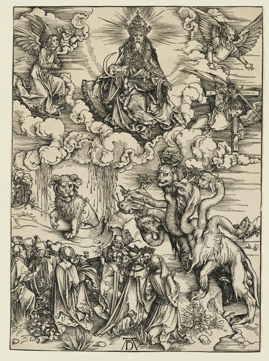 Dyr med to horn som et lam av Albrecht Dürer