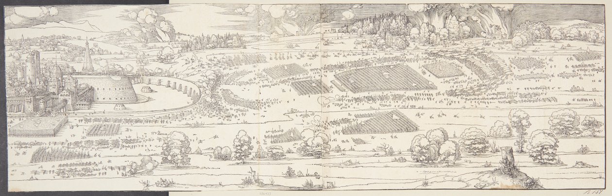 Beleiringen av et slott av Albrecht Dürer