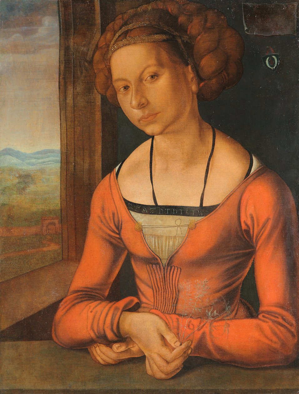 Portrett av en ung kvinne med flettet hår av Albrecht Dürer