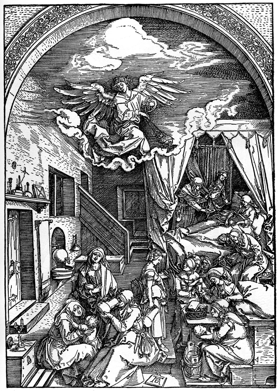 Jomfruens fødsel, 1502-1505, 1936 av Albrecht Dürer