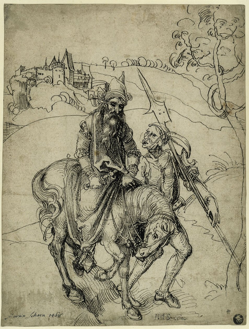 Blind rytter (Belisarius?) av Albrecht Dürer