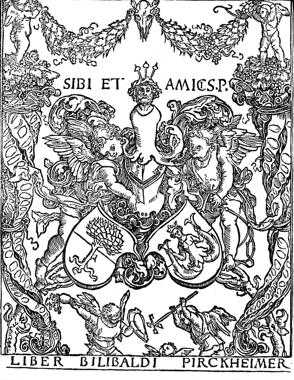 Bokskilt av Willibald Pirkheimer, c1502-1503, 1906 av Albrecht Dürer