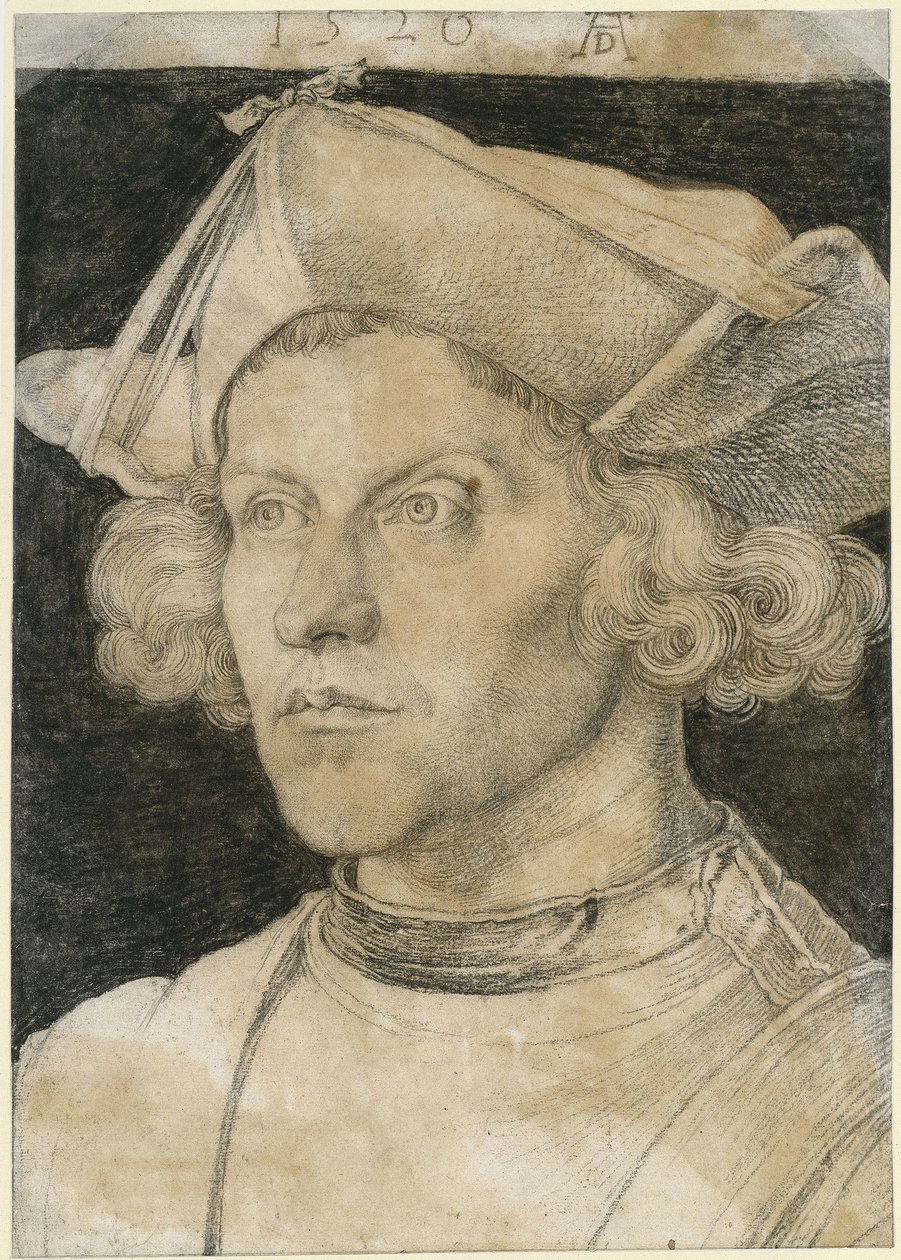 Brystbilde av en ung mann av Albrecht Dürer