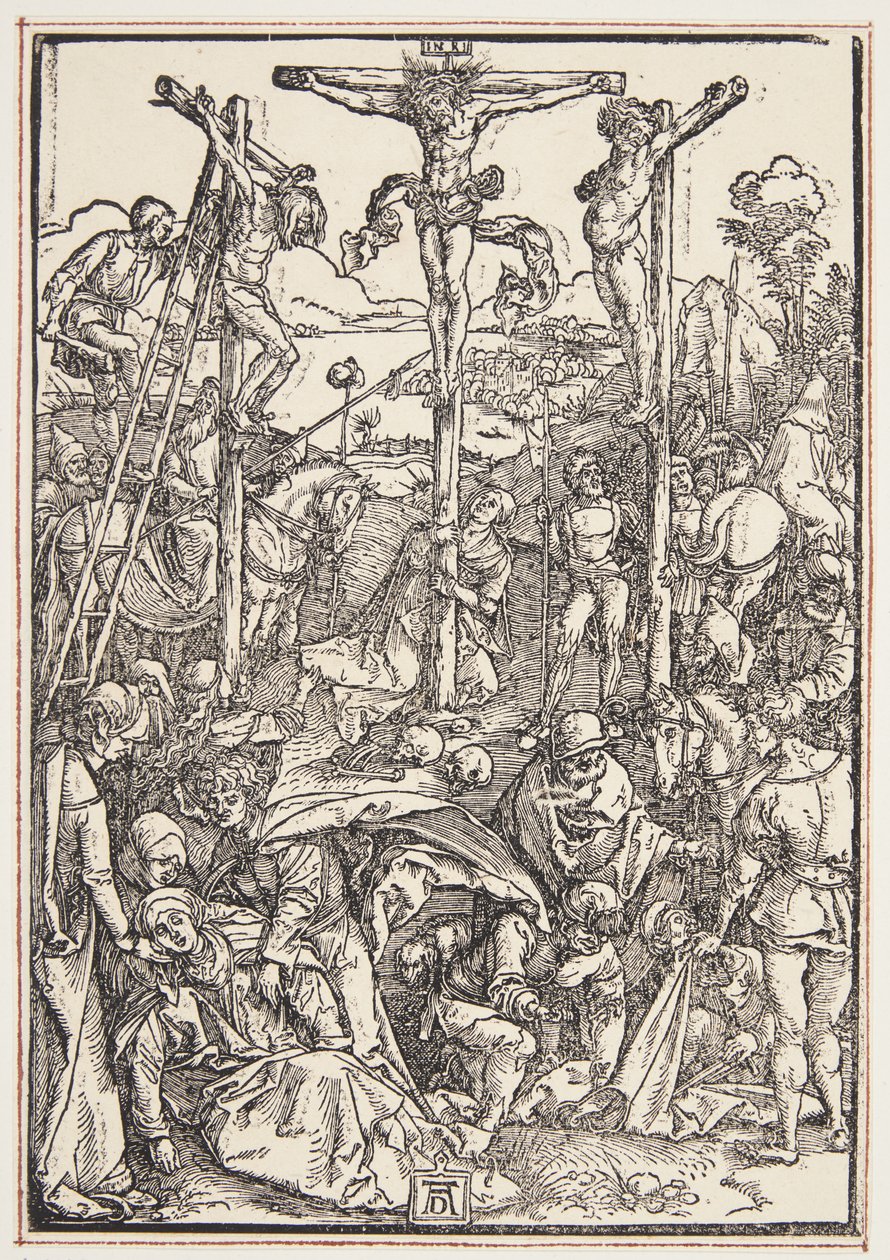 Golgata (beskjeden tresnitt) av Albrecht Dürer