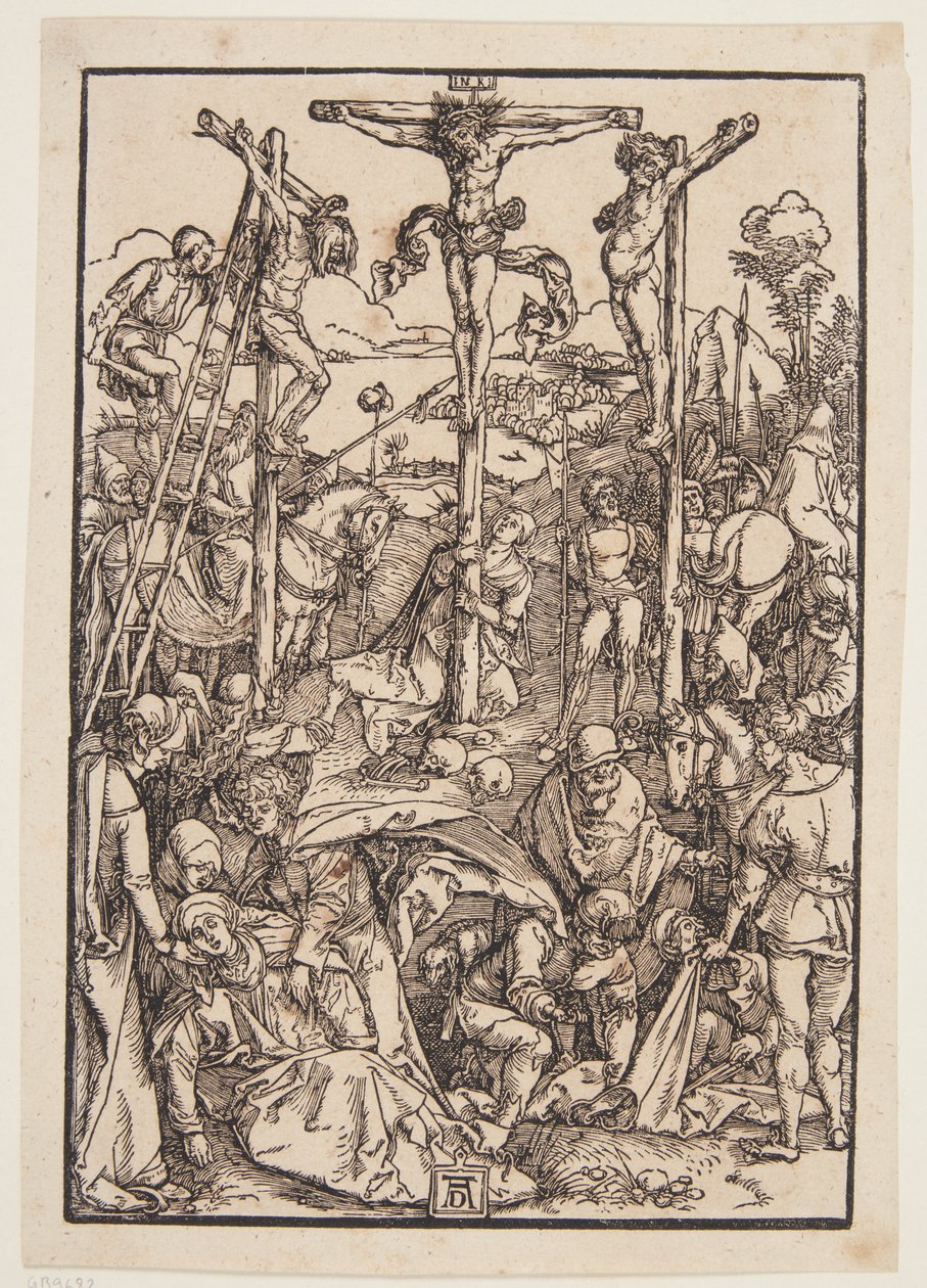 Golgata (beskjeden tresnitt) av Albrecht Dürer
