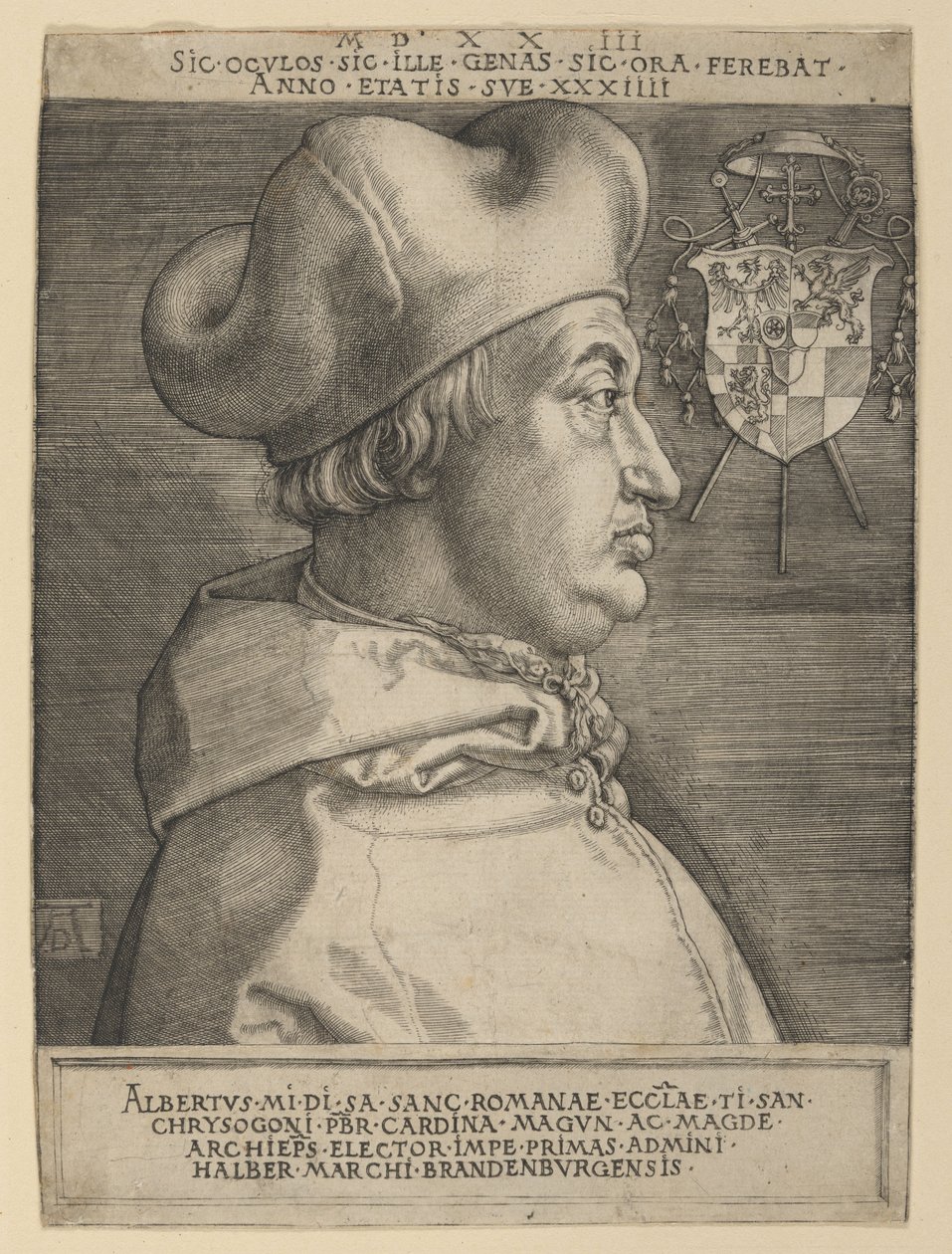 Kardinal Albrecht av Brandenburg (stor tavle) av Albrecht Dürer