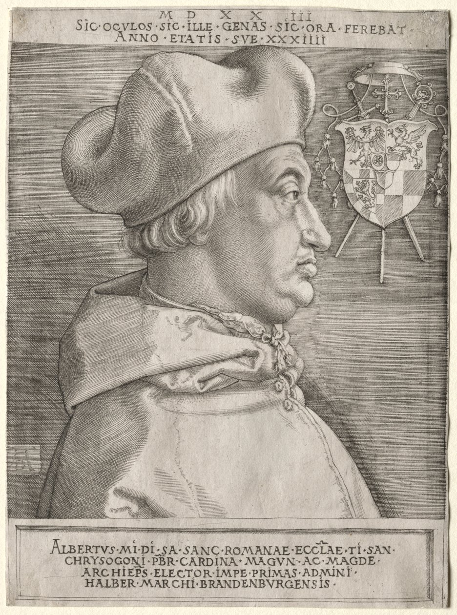 Kardinal Albrecht av Brandenburg - Den store tallerken av Albrecht Dürer
