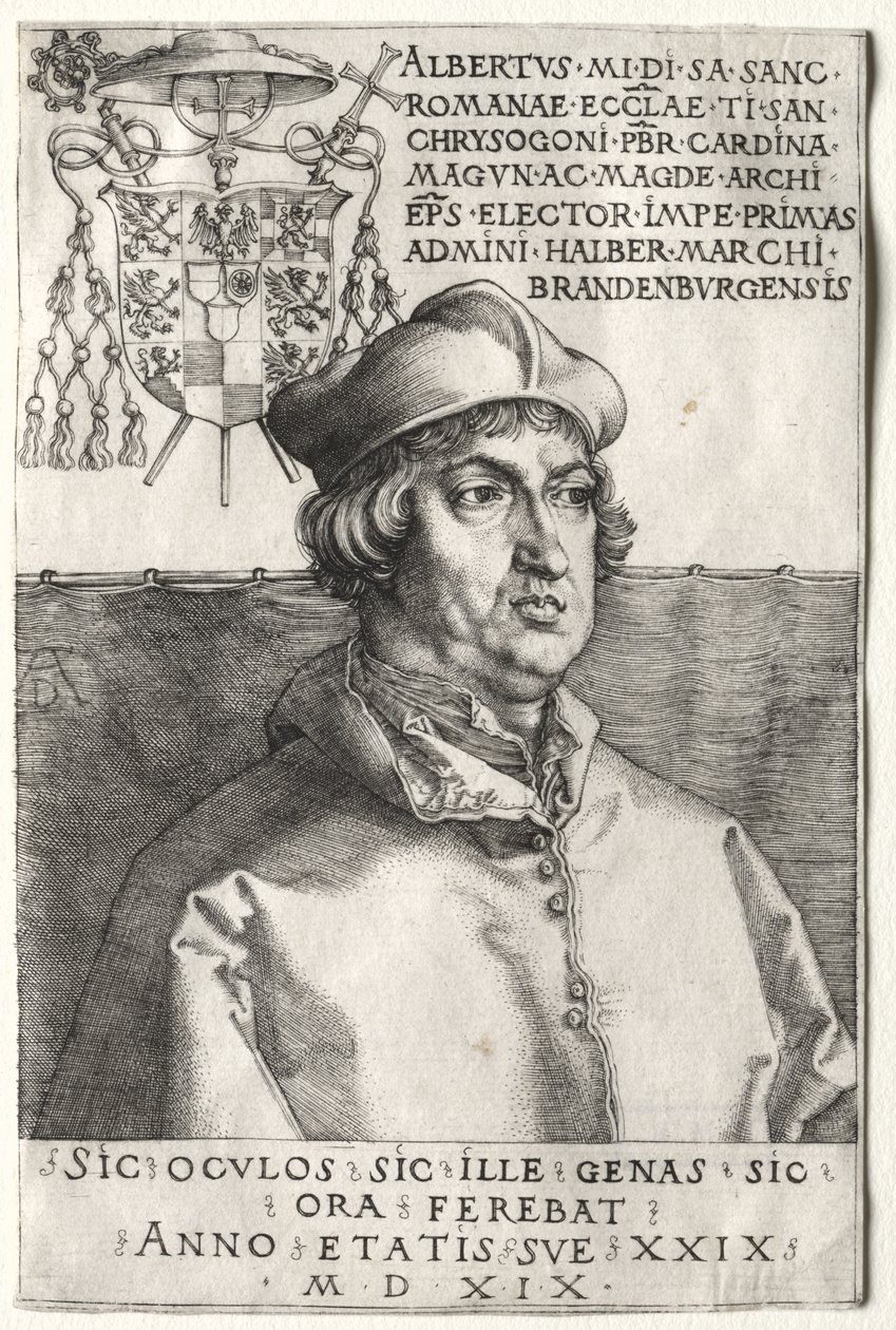 Kardinal Albrecht av Brandenburg – Den lille platen av Albrecht Dürer