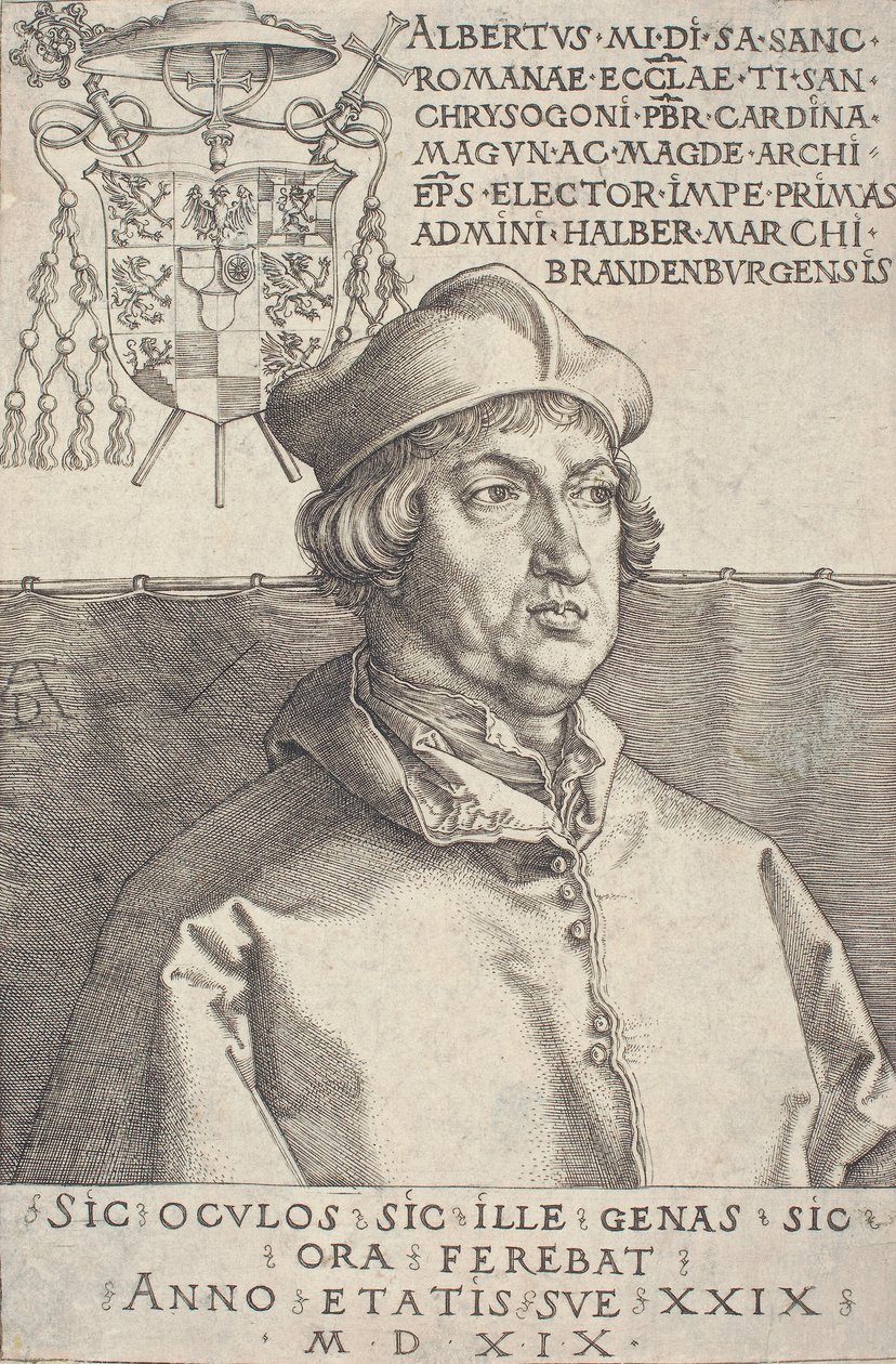 Kardinal Albrecht av Brandenburg liten kardinal, 1519. av Albrecht Dürer
